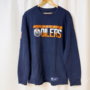 Edmonton Oilers Levelwear Navy Oversized Sweatshirt Large
